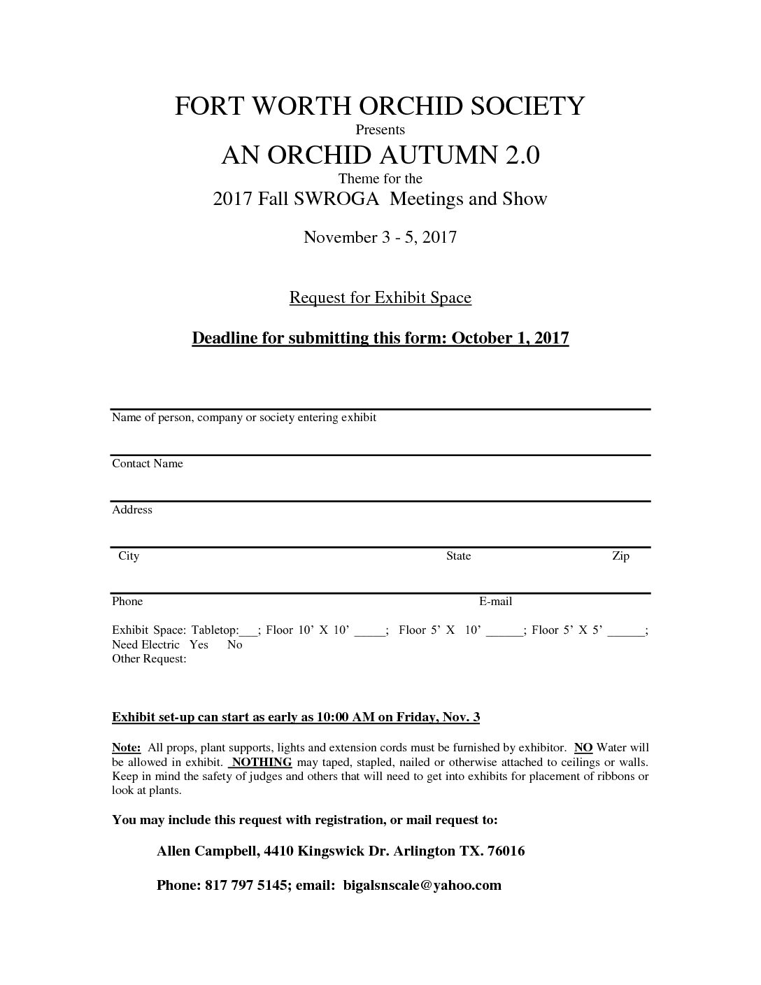 Acadian Orchid Society Short Course